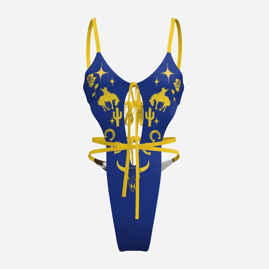 CANYON MUSE HIGH CUT REVERISIBLE MONOKINI TIE SWIMSUIT