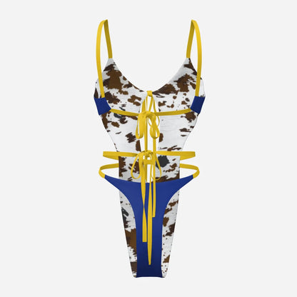CANYON MUSE HIGH CUT REVERISIBLE MONOKINI TIE SWIMSUIT