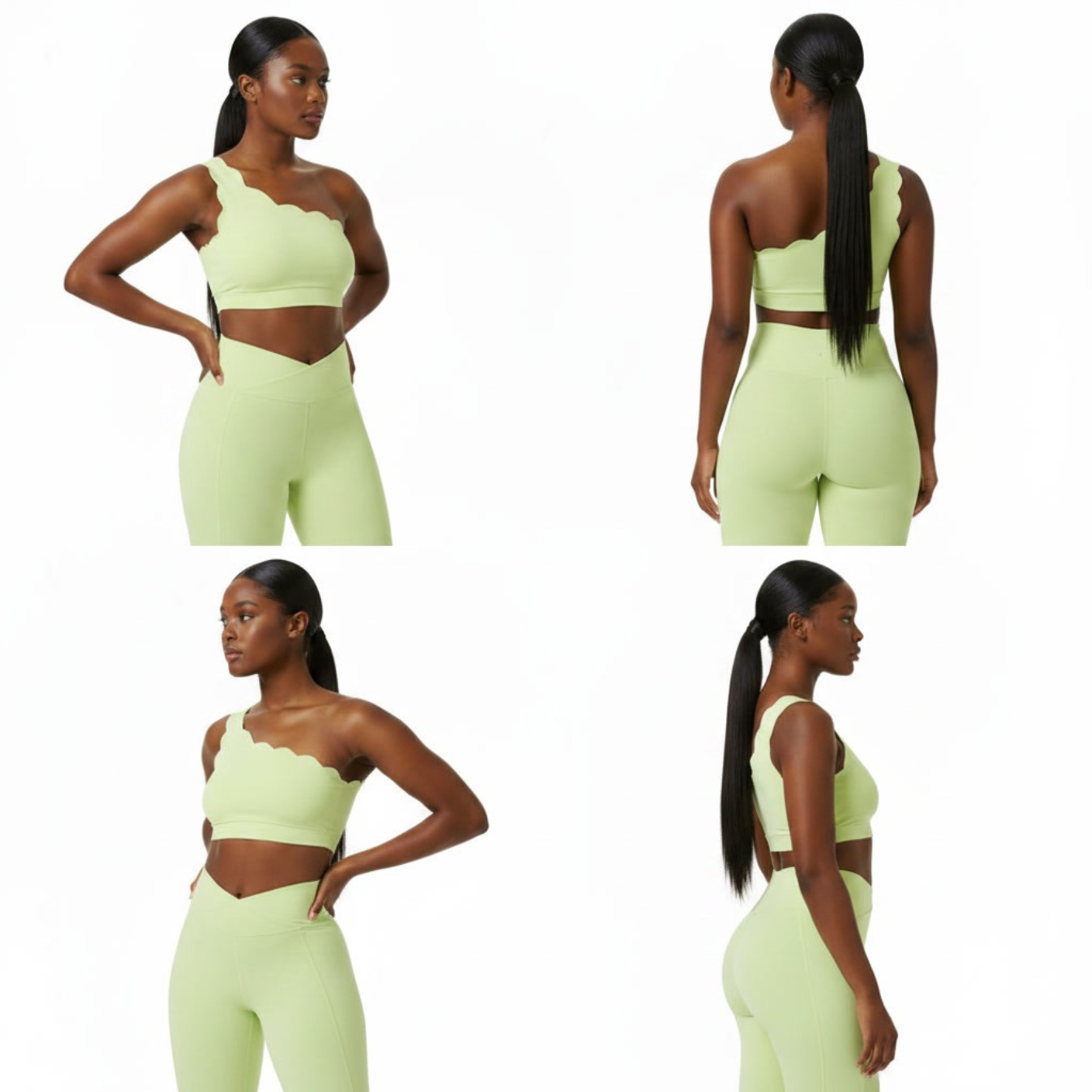 GRACE SCALLOPED TOP EDGE SPORTS BRA