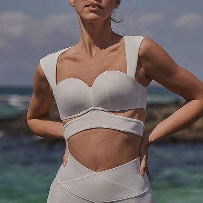 ARIA  Sweetheart Wrap Crop Top