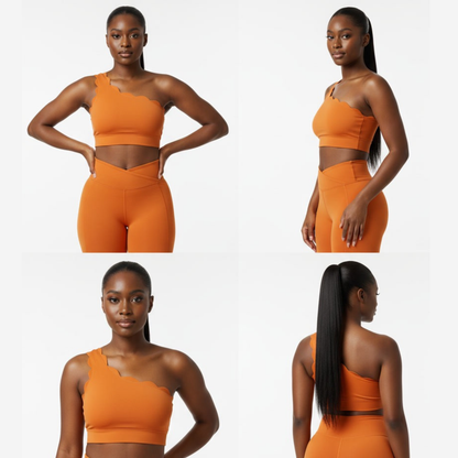 GRACE SCALLOPED TOP EDGE SPORTS BRA