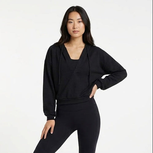 MARA V NECK PULL OVER HOODIE
