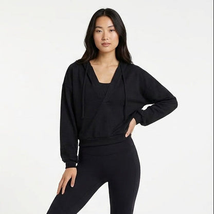 MARA V NECK PULL OVER HOODIE
