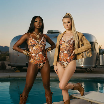 OUTRIDER  SCULPTED ONE PIECE LACE UP SWIMSUIT