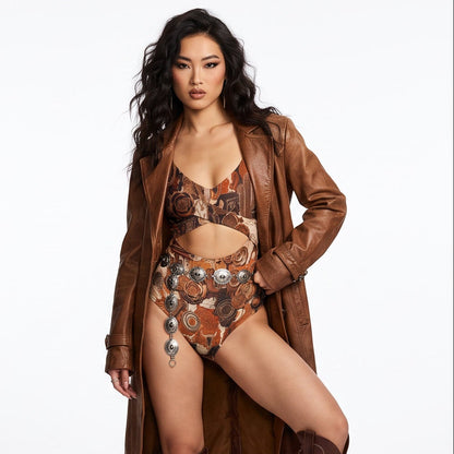 OUTRIDER TWISTED CROSS OVER ONE PIECE SWIMSUIT