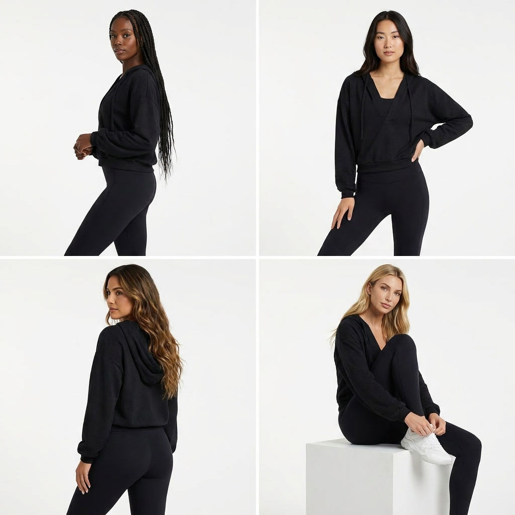 MARA V NECK PULL OVER HOODIE