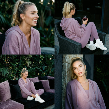 MARA V NECK PULL OVER HOODIE