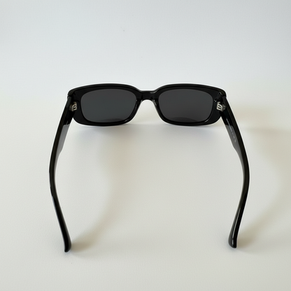 Black sunglasses on a white background