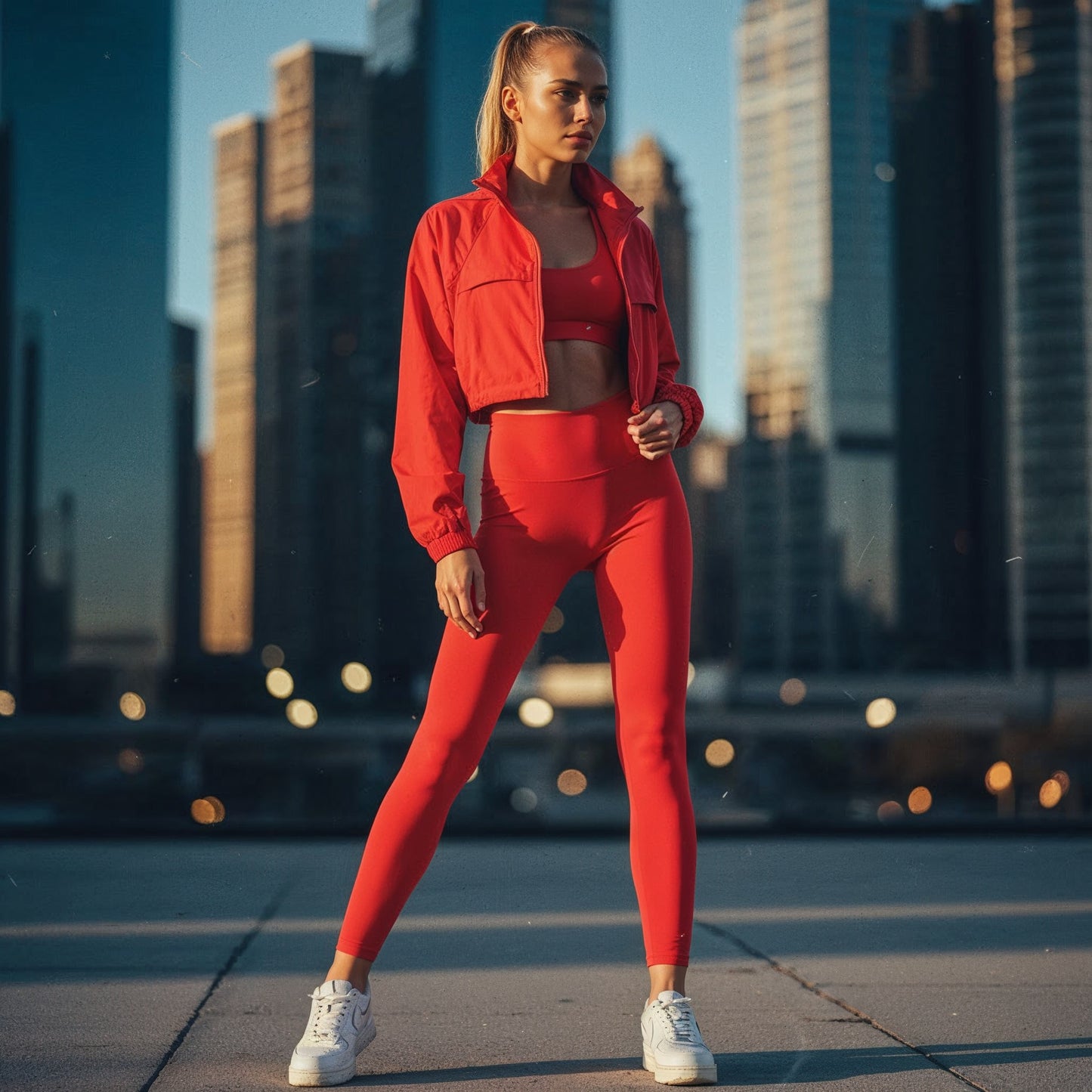 IMARA 2 PIECE SET CROPPED  HOODED JACKET LEGGINGS